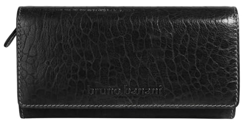 bruno banani große Geldbörse im Querformat Echt Leder Damen | Echtleder Portemonnaie mit RFID-Schutz, Damen Wallet im Querformat | 022124 von bruno banani