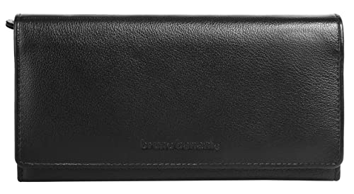 bruno banani große Geldbörse im Querformat Echt Leder Damen | Mehrere Kartenfächer, Stilvolles Accessoire, Kompaktes Portemonnaie | 020872 von bruno banani