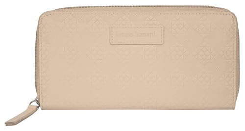 bruno banani große Geldbörse im Querformat Echt Leder Damen | Umlaufender Reißverschluss, Slim Fold, Leichtes Rindleder | 022053 von bruno banani