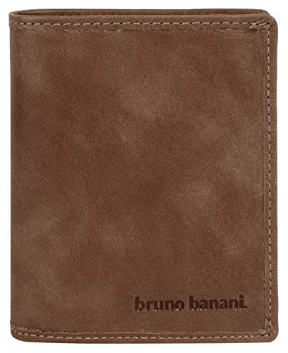 bruno banani kleine Geldbörse im Hochformat Echt Leder Herren | RFID-Schutz, 2-Fach klappbar, Clever organisiert, Vielseitige Fächer | 021760 von bruno banani