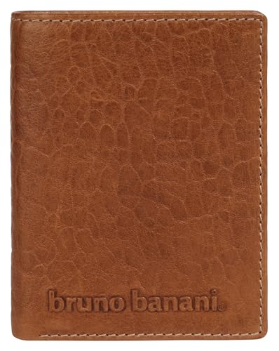 bruno banani kleine Geldbörse im Hochformat Echt Leder Herren | Slim Fold Portemonnaie mit RFID-Schutz, besonders leichte Geldbörse aus Echtleder | 022122 von bruno banani