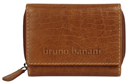 bruno banani kleine Geldbörse im Querformat Echt Leder Damen | Echtleder Portemonnaie mit RFID-Schutz, handliche Mini Damen Wallet | 022126 von bruno banani