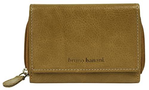 bruno banani kleine Geldbörse im Querformat Echt Leder Damen | RFID-Schutz, Clever konzipiert, Kompaktes Format, Klassisches Portemonnaie | 021762 von bruno banani