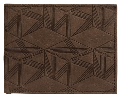 bruno banani kleine Geldbörse im Querformat Echt Leder Herren | Stylisches Portemonnaie, Druckknopfverschluss, 15 Fächer, Praktisches Slim Wallet | 022118 von bruno banani