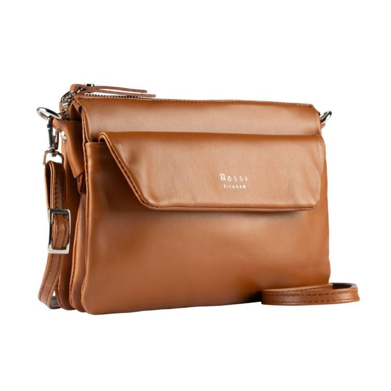 bruno rossi - VITELLO SOFT Crossbag Cuoio Cognac von bruno rossi