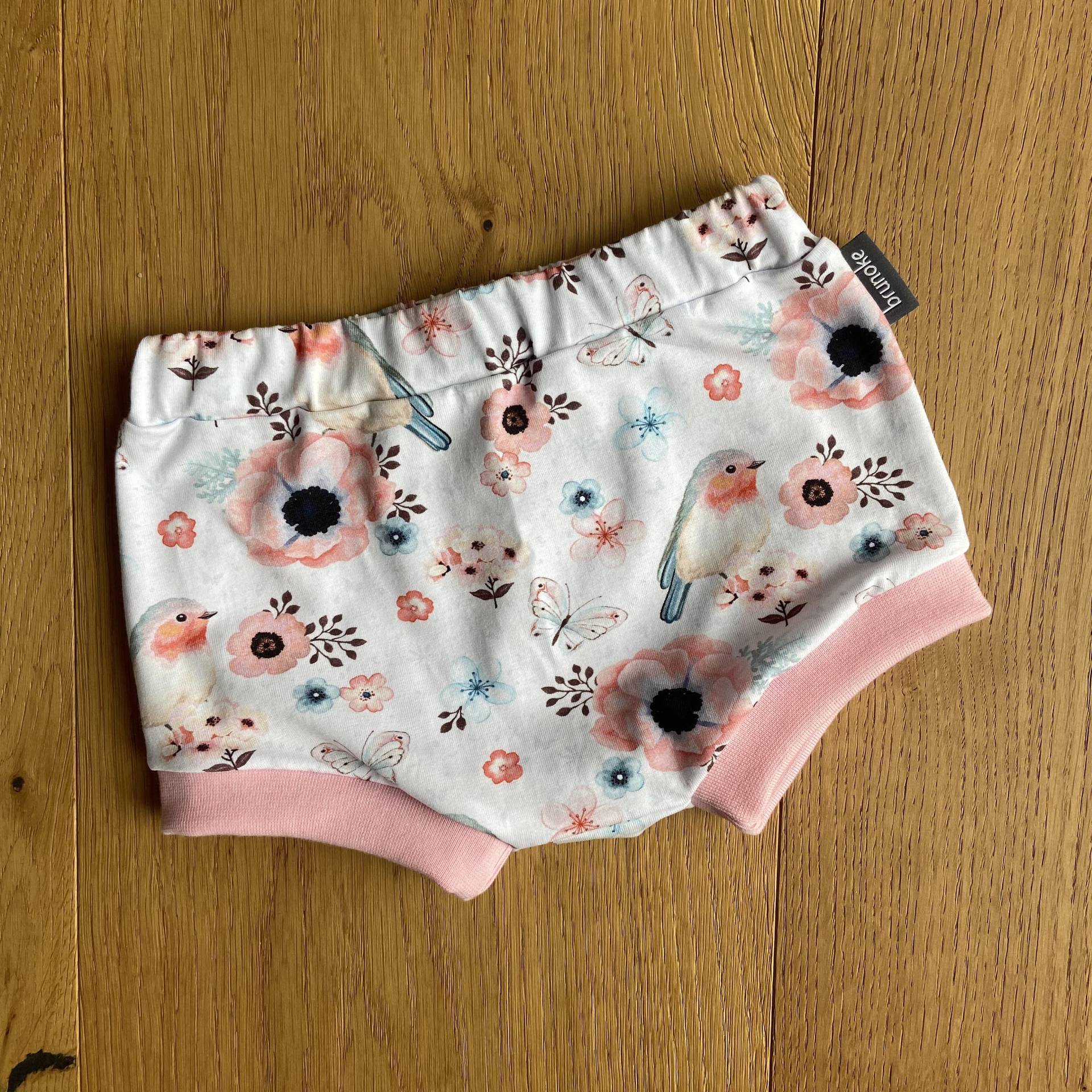 Bummie, Kurze Hose Aus Jersey, Pumphose Baby, Pumphose, Babyhose, Sommer, Kurze, Jungen, Sommerhose, Vögel von brunoke