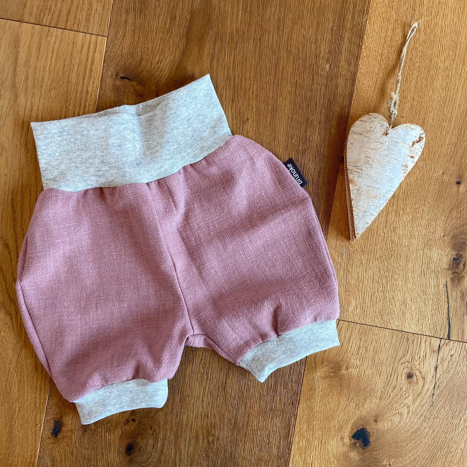 Kurze Hose Aus Leinen, Pumphose Baby, Kurze Pumphose, Babyhose, Sommer, Kurze, Mädchen, Sommerhose, Kinderkleidung von brunoke