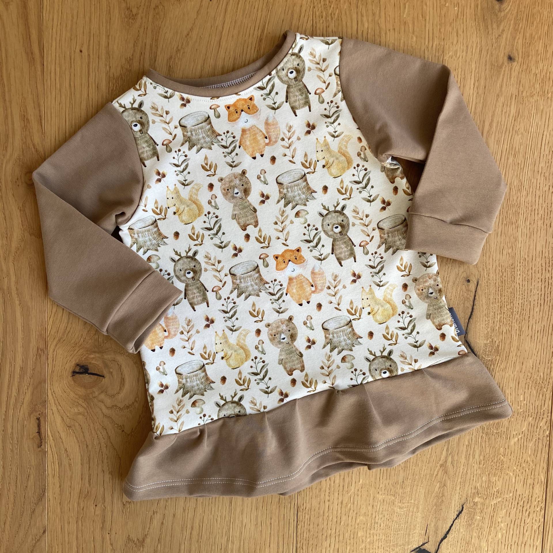 Sweatshirt Mit Waldtieren, Pullover Kinder, Pullover, Tiere, Baby, Mädchen, Kleid, Pullover Kind von brunoke