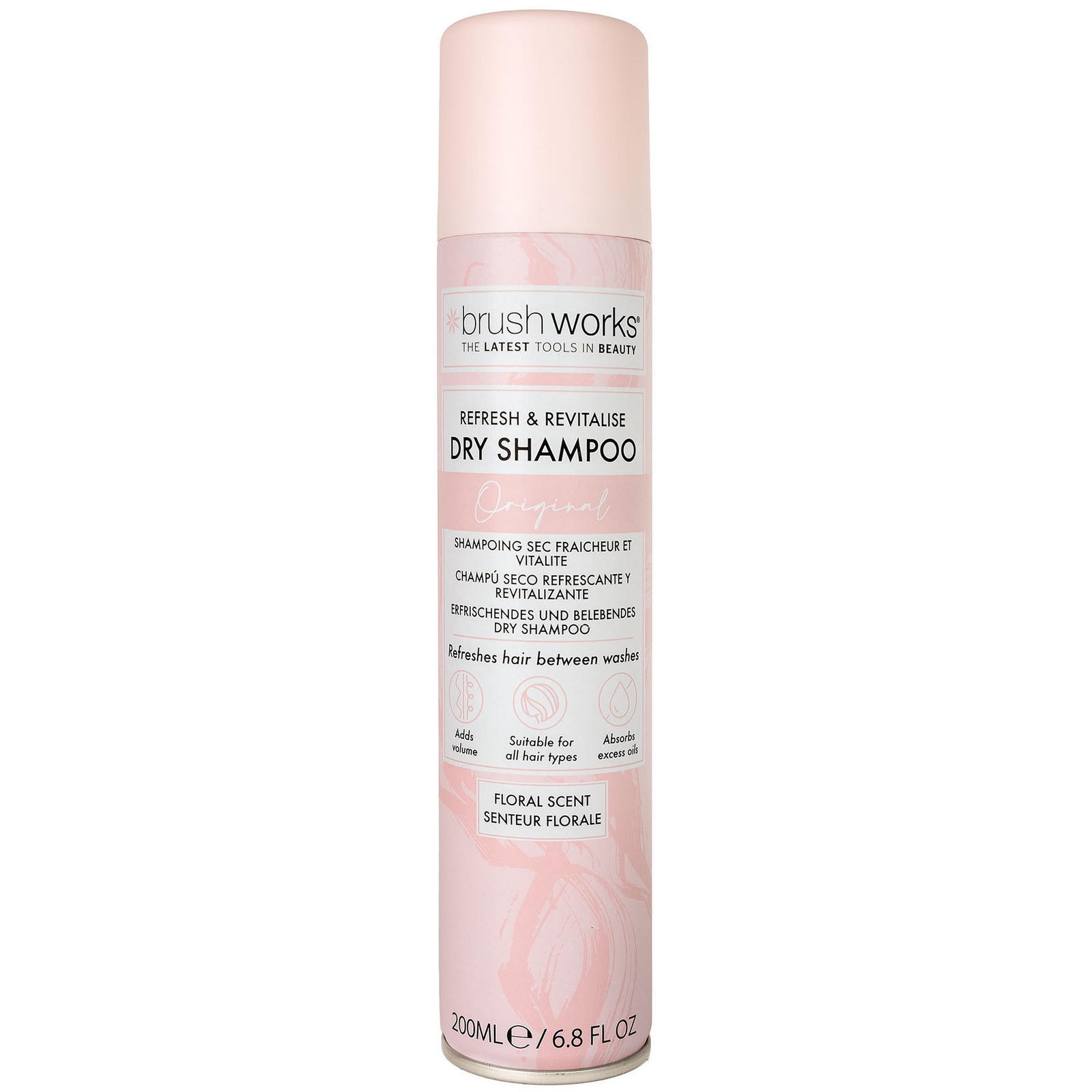 brushworks Refresh & Revitalise Floral Dry Shampoo 200ml von brushworks
