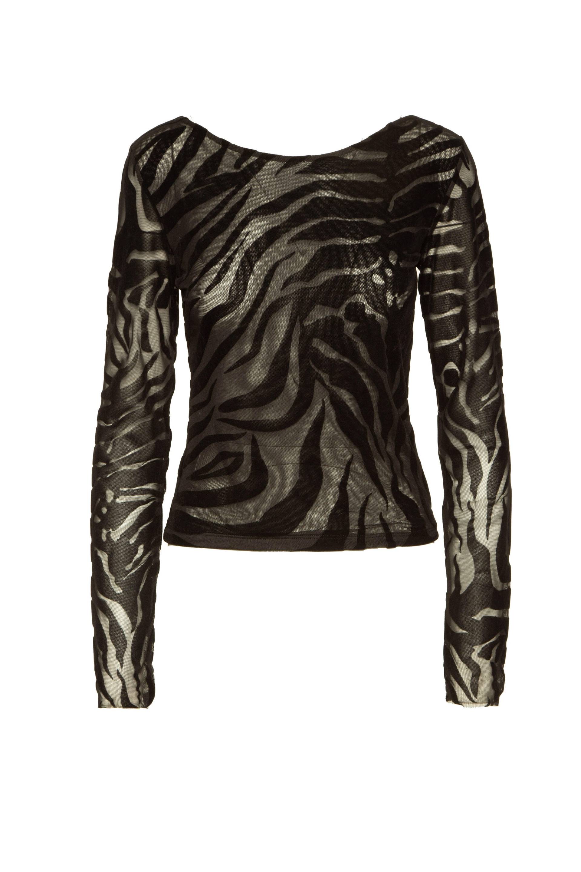 bsb - Bluse mit Zebra-Muster schwarz - Gr. - L von bsb