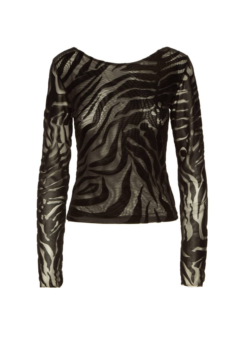 bsb - Bluse mit Zebra-Muster schwarz - Gr. - S von bsb