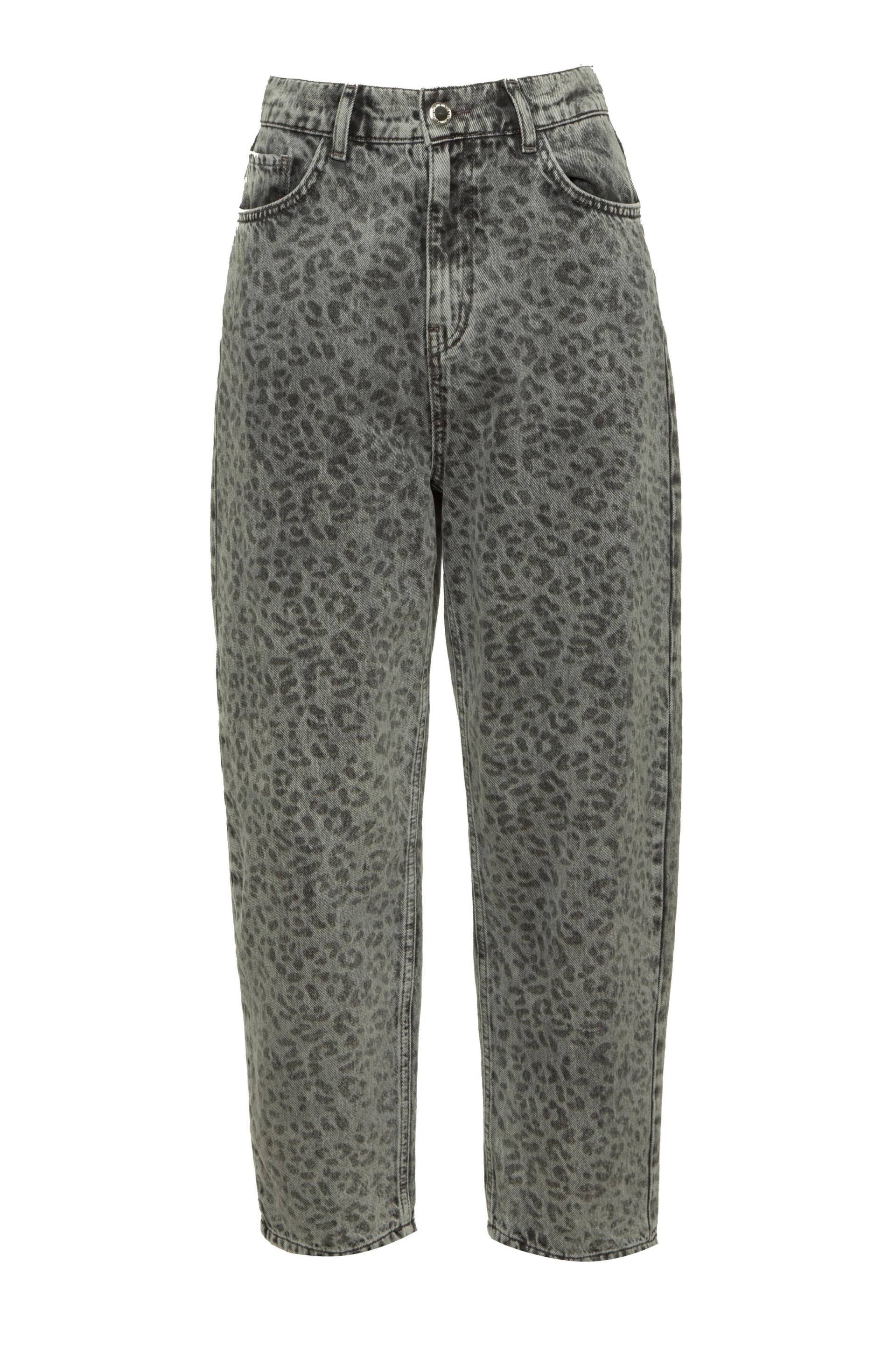 bsb - Jeans mit Animalprint grau - Gr. - XS von bsb