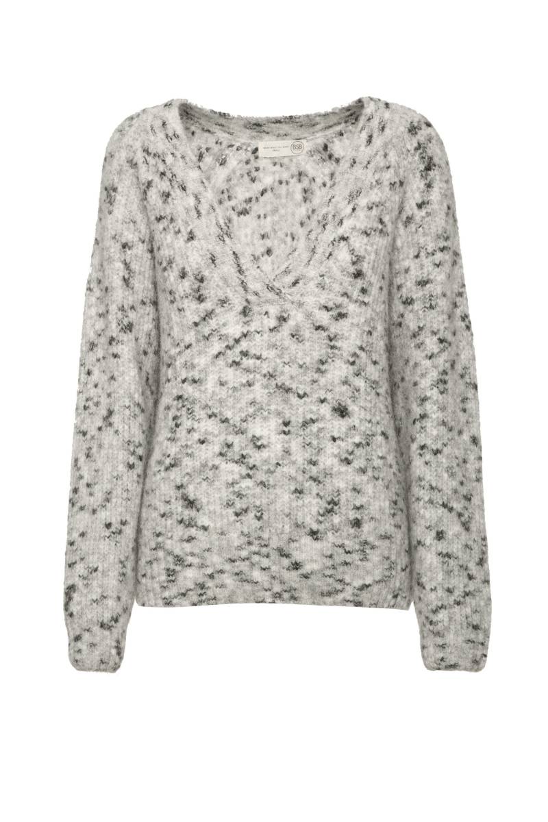 bsb - Pullover mit V-Ausschnitt beige/grau - Gr. - S von bsb