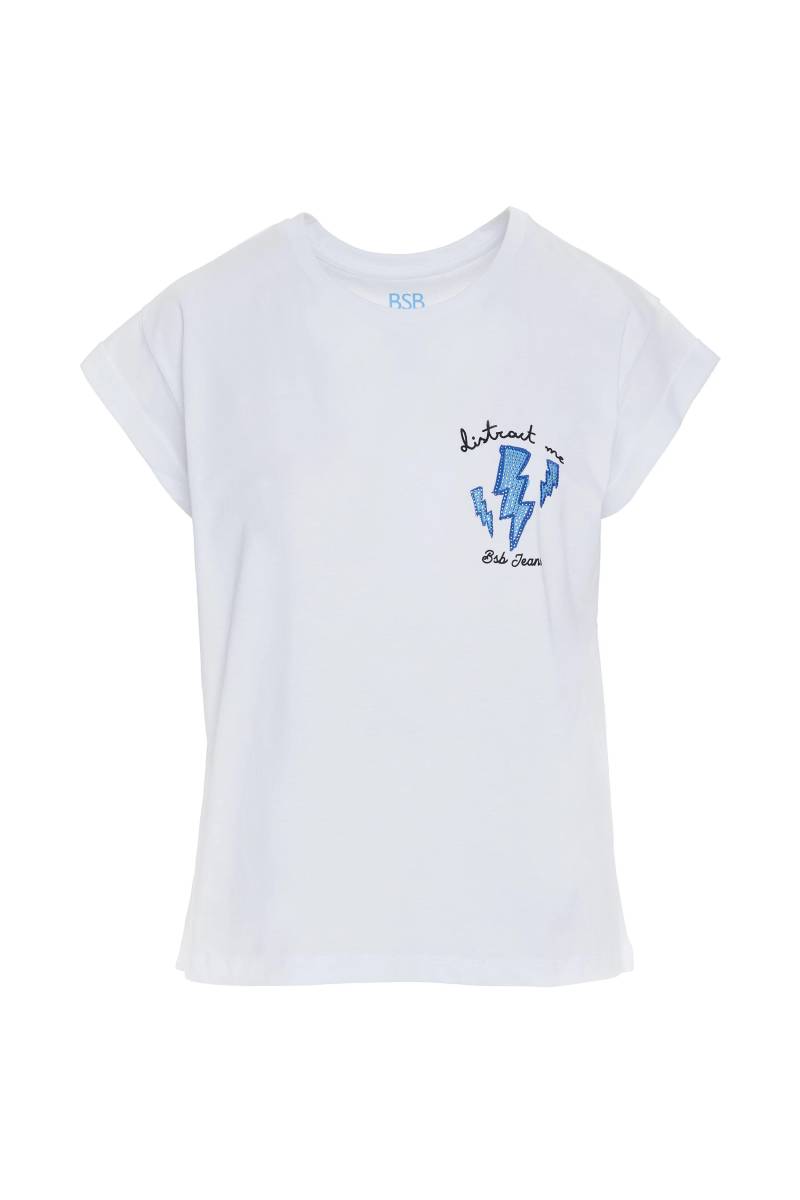 bsb - T-Shirt mit Augenaufdruck blau/weiß - Gr. - XS von bsb