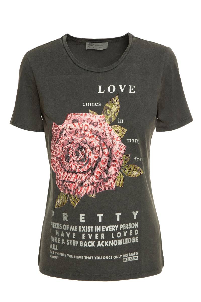 bsb - T-Shirt mit Frontprint grau - Gr. - L von bsb