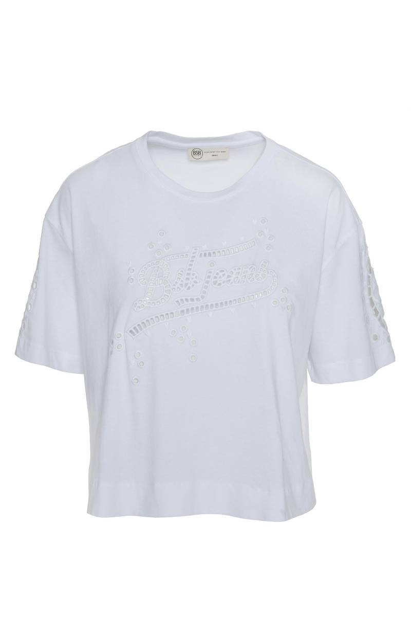 bsb - T-Shirt mit Stickerei weiß - Gr. - M von bsb