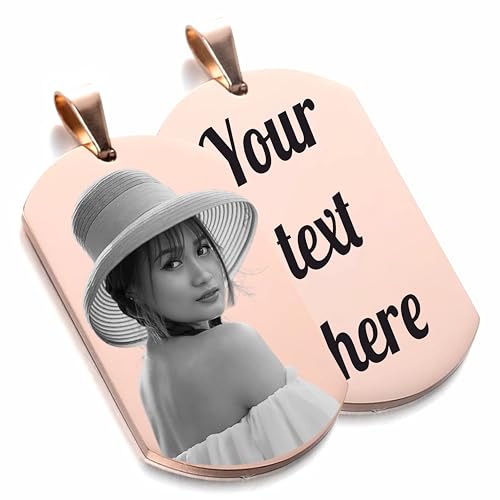 Schlüsselanhänger Personalisiert mit Foto Bild Gravur Schwarz/Weiß aus Edelstahl - Geschenke für Männer und Frauen, Geschenk für Freund oder Freundin, Personalisierte Geschenke nach Ihren Wünschen von bskallround