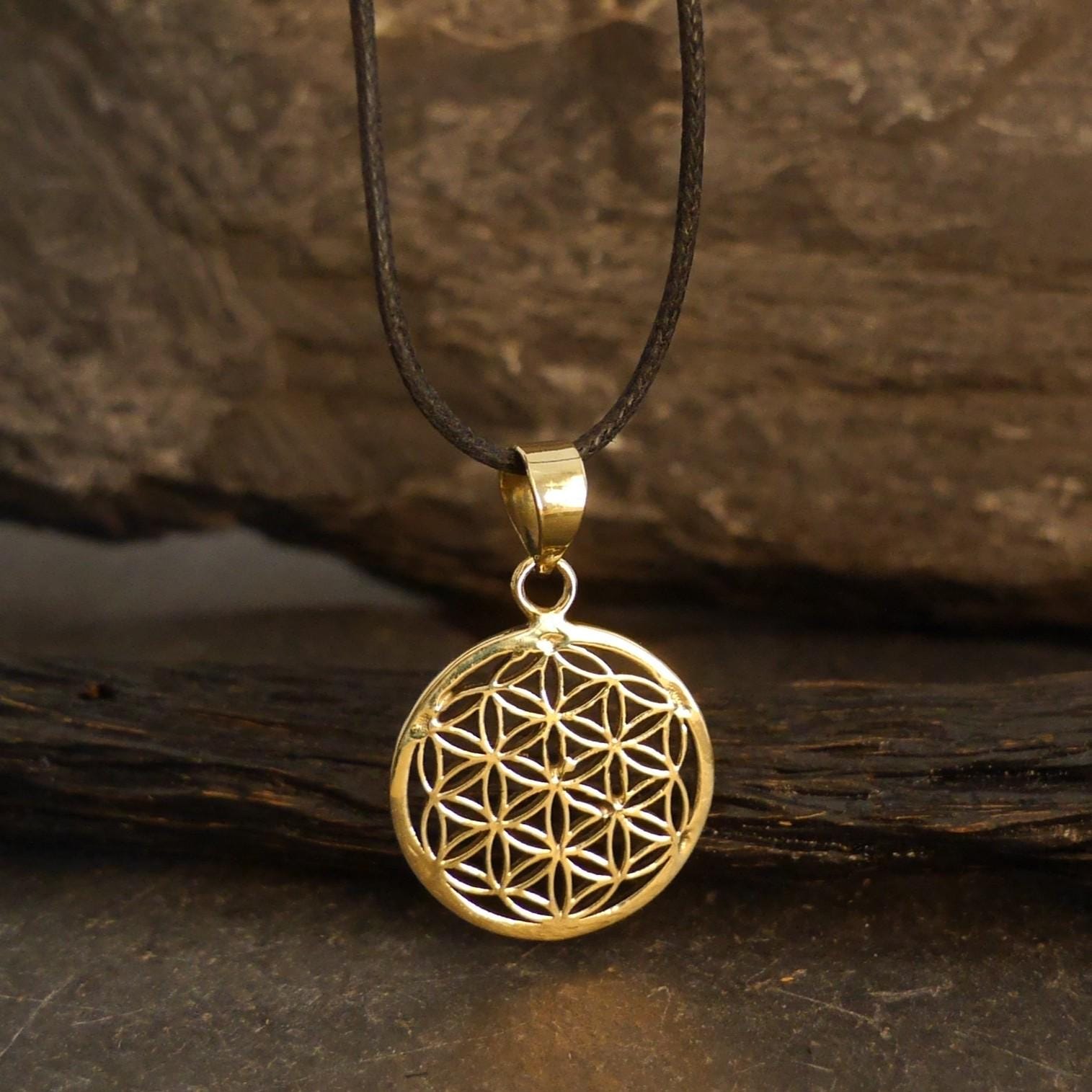 Anhänger Lebensblume Aus Messing, Kettenanhänger von bsmasala