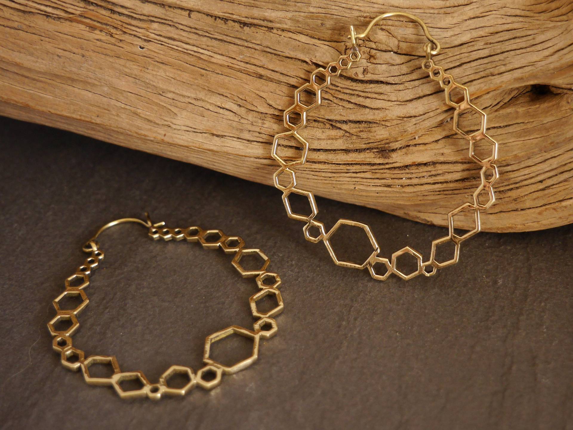 Messing Ohrringe, Creolen Aus von bsmasala