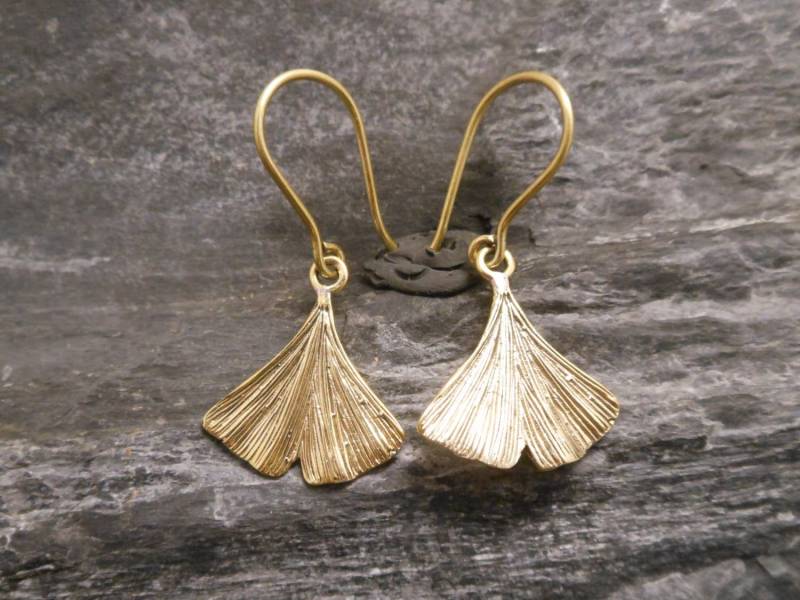 Ohrringe "Gingko" Aus Messing von bsmasala