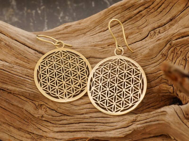 Ohrringe Lebensblume Aus Messing von bsmasala