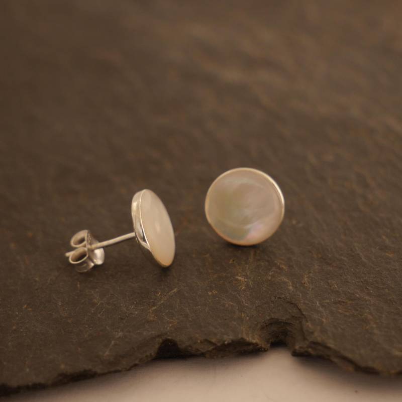 Ohrstecker, Perlmutt , 925Er Silber von bsmasala