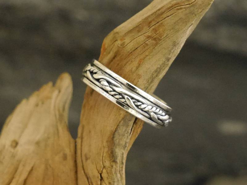 Silberring, Drehring Aus 925Er Silber von bsmasala