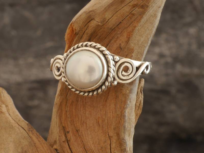 Silberring Mit Perle von bsmasala