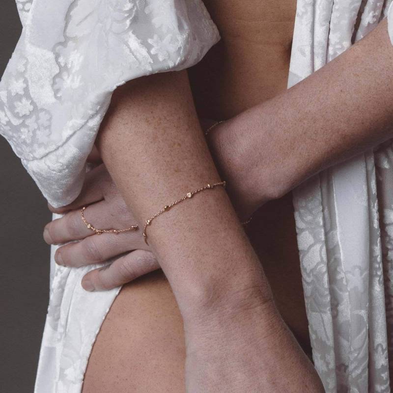 18 K Gold Vermeil Oder Sterling Silber Armband Mit Perlen, Perlen Armband, Einfache Zierliche 18 K Gold Vermeil Oder Sterling Silber Armband Mit Perlen, Perlen Armband, Einfache Zierliche von bstrdStyle