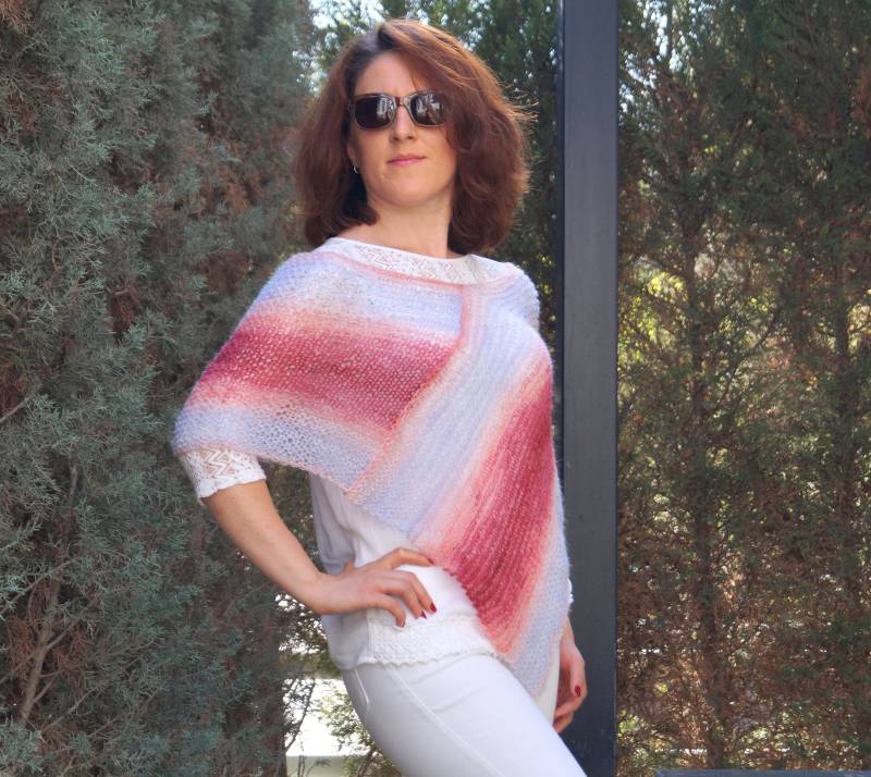 Winter Hand Stricken Poncho-Frauen Poncho-Knit Schal-Winter Schal-Weihnachtsgeschenke-Loose Stricken-Geburtstags-Geschenk-Wählen Sie Ihre Größe von bstyle