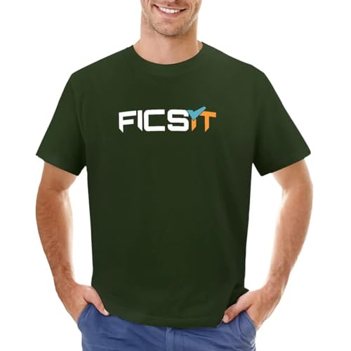 FICSIT-Satisfactory-Logo-T-Shirt-Plus-Sizes-oversizeds-Black-t-Shirts-for-Men von bttt3tdd3d3d