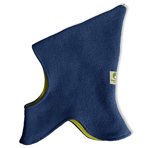 bubble.kid berlin Made in Germany - Praktische bequeme Schlupfmütze aus SOFT-Walkwolle mit Jersey-Innenfutter aus Bio-Baumwolle für Babys und Kleinkinder - S (3–12 Monate), marine von bubble.kid berlin