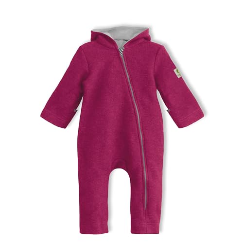 bubble.kid berlin Made in Germany - Unisex Baby Mädchen Jungen Herbst Winter Anzug Overall Einteiler Jumpsuit - Walkwolle Wolle (74-80, granat) von bubble.kid berlin