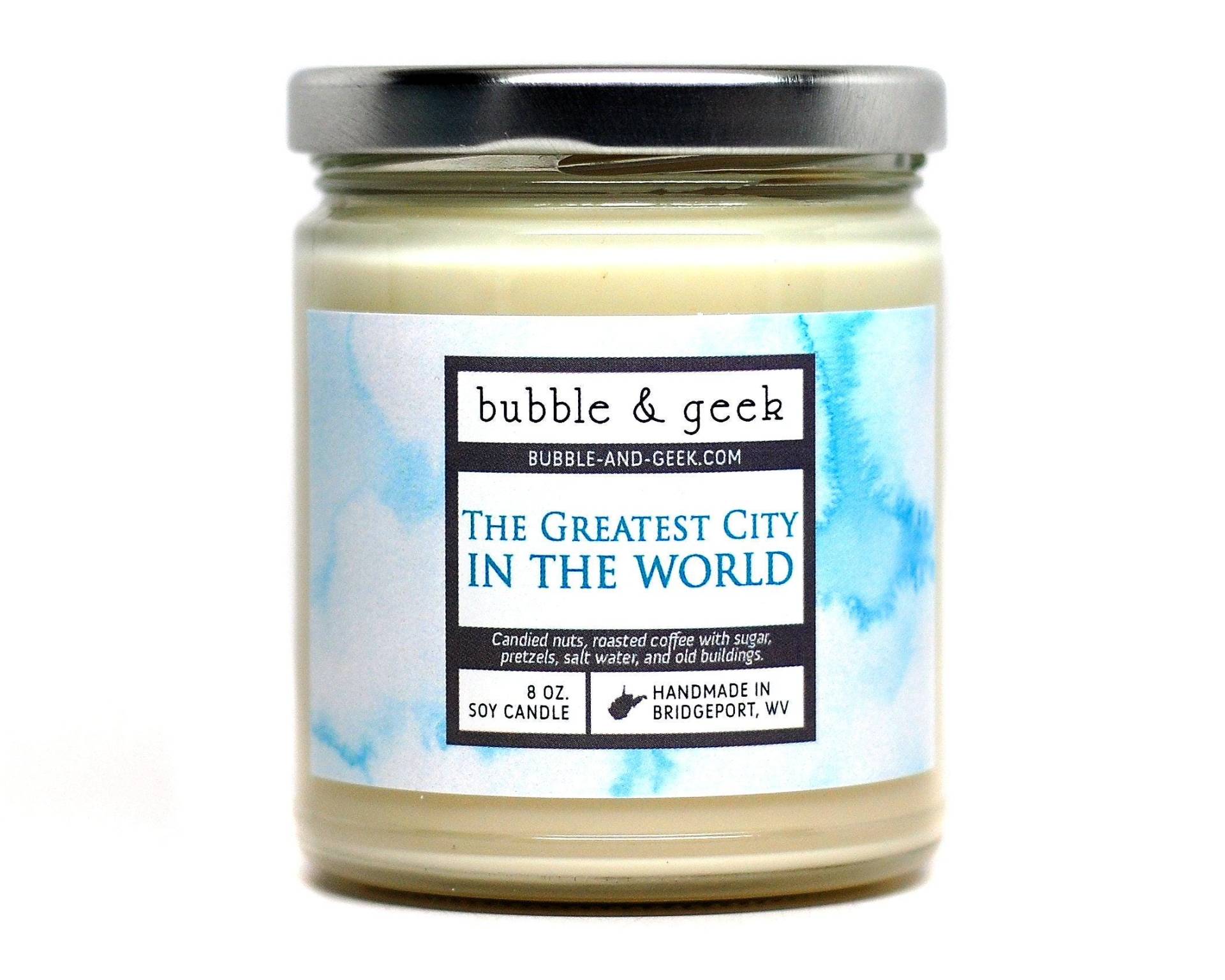 Die Größte Stadt Der Welt Duftende Sojakerze Im Glas Die Größte Stadt Der Welt Duftende Sojakerze Im Glas von bubbleandgeek