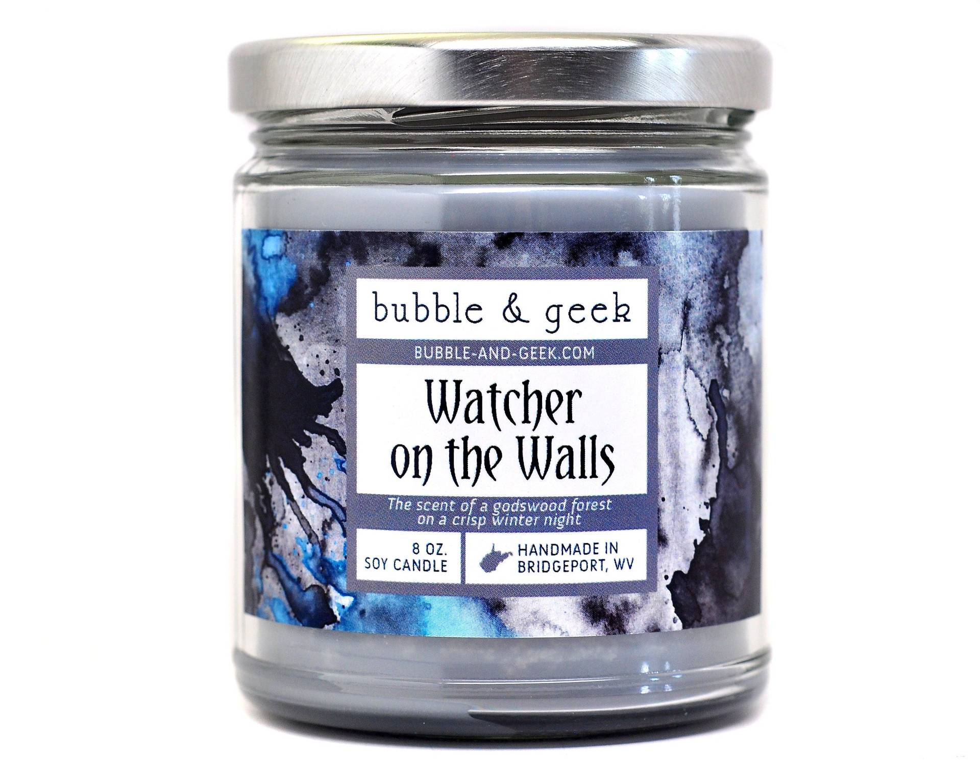 Watcher On The Walls Duftende Sojakerze Im Glas Watcher On The Walls Duftende Sojakerze Im Glas von bubbleandgeek