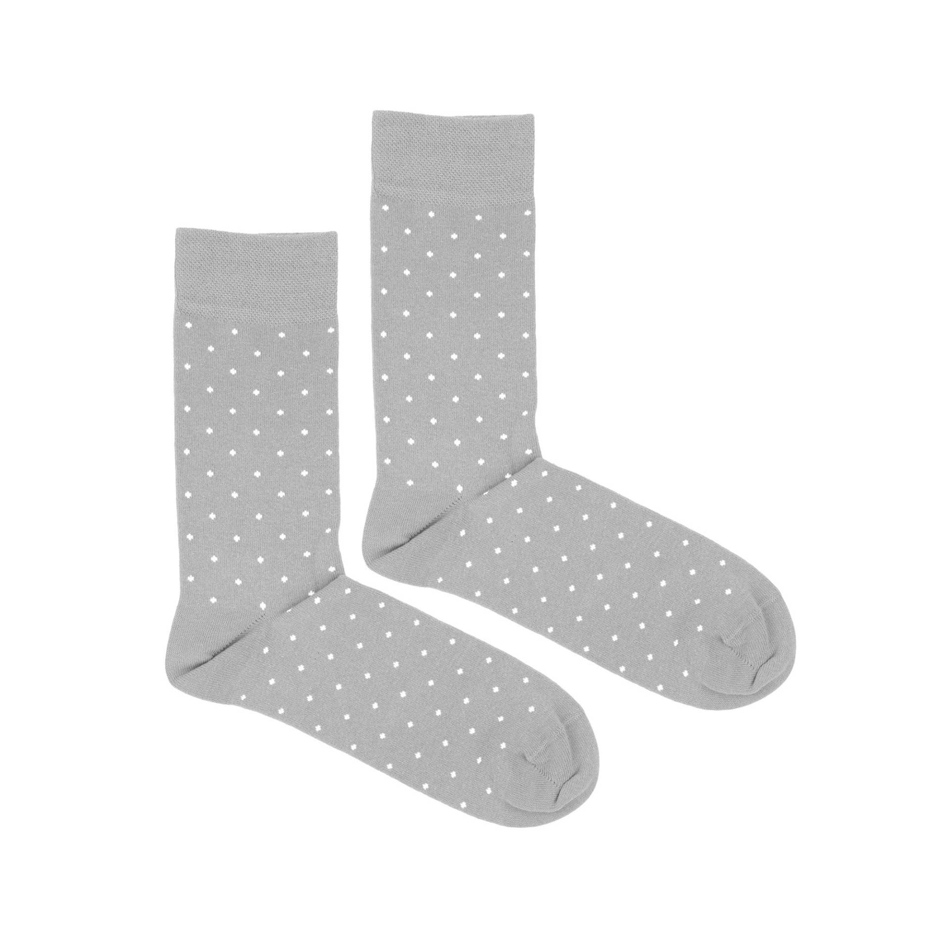 Hellgraue Herren-Socken Mit Punkten/Lässige Baumwoll-Polka-Dot-Socken, Feste Formelle Socken Für Erwachsene, Hochzeit Bräutigam Groomsmen Geschenk von bubibubities