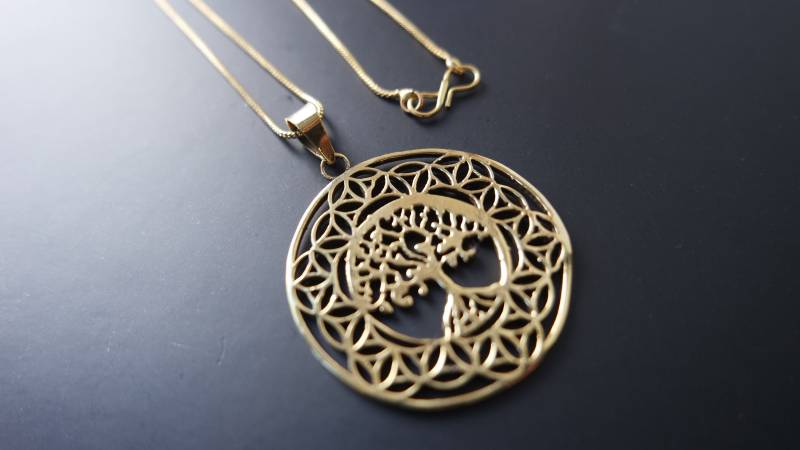 Boho Kette Mit Lebensbaum, Boho Anhänger, Lebensbaum Kette, Messing Schmuck, Boho Schmuck, Indisch Halskette, Geschenk Für Sie, Mandala Schmuck Boho Kette Mit Lebensbaum, Boho Anhänger, Lebensbaum Kette, Messing Schmuck, Boho Schmuck, Indisch Halskette, Geschenk Für Sie, Mandala Schmuck von bubor