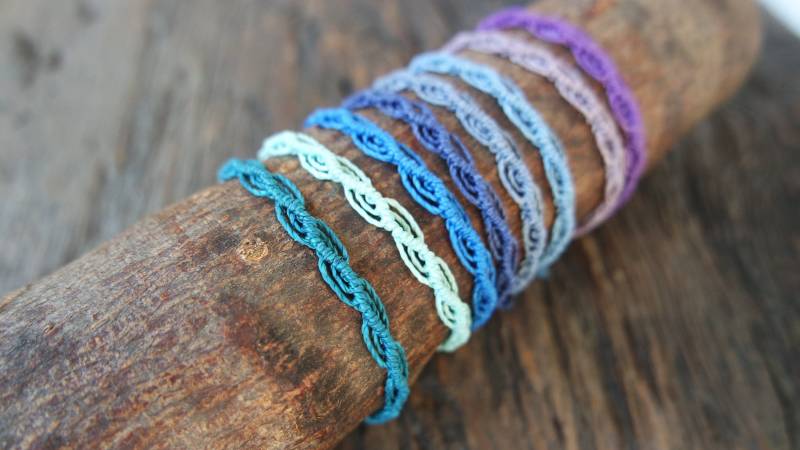 Boho Makramee Armband Anklet Einstellbare Wellen-Design Boho Makramee Armband Anklet Einstellbare Wellen-Design von bubor