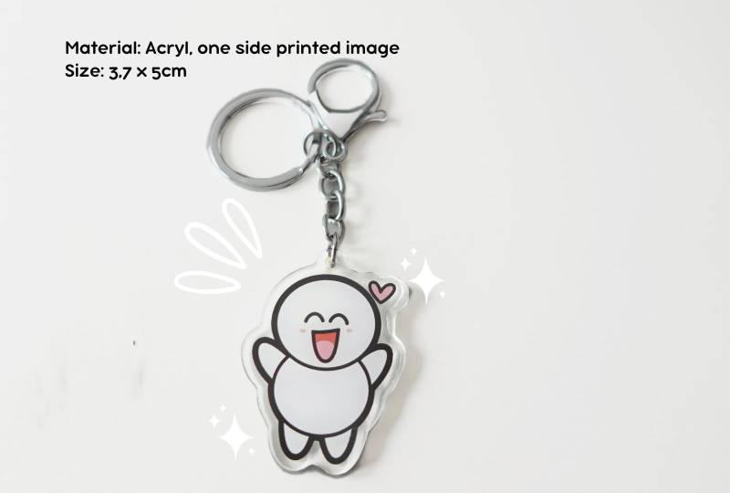 Acrylic Keychain | One Side Printed Handmade Drawing Design von bubustudio1
