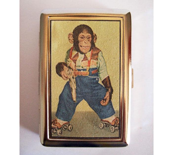 Retro Affe Metall Portemonnaie 1950Er Jahre Tier Zigarettenetui Vintage Äffchen Retro Affe Metall Portemonnaie 1950Er Jahre Tier Zigarettenetui Vintage Äffchen von buckaroosmercantile