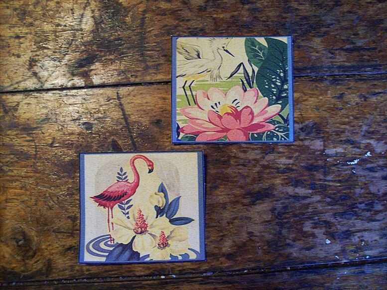 Rosa Flamingo Patch Set Retro Vintage 1950Er Jahre Florida Rockabilly Art Deco Nähen Auf Kitsch von buckaroosmercantile