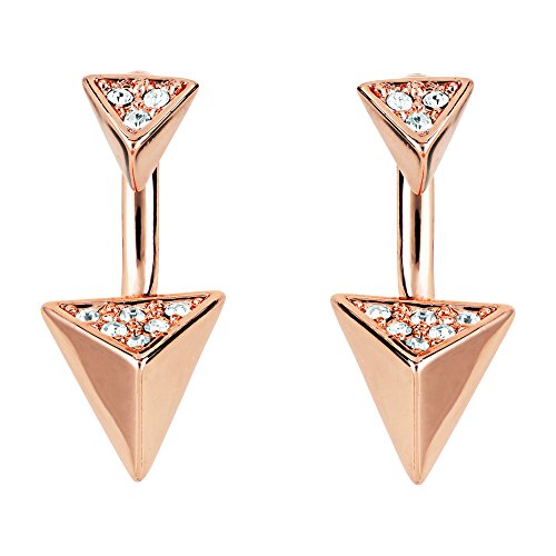 Buckley London Damen Ohrstecker Messing 1,4cm Glänzend Kristall rot 430020072 von buckleylondon