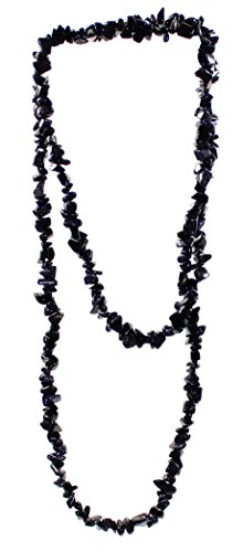 budawi-Ketten Blaufluss Splitter Kette ca. 90 cm lang, Blauflusskette ohne Verschluss von budawi-Ketten