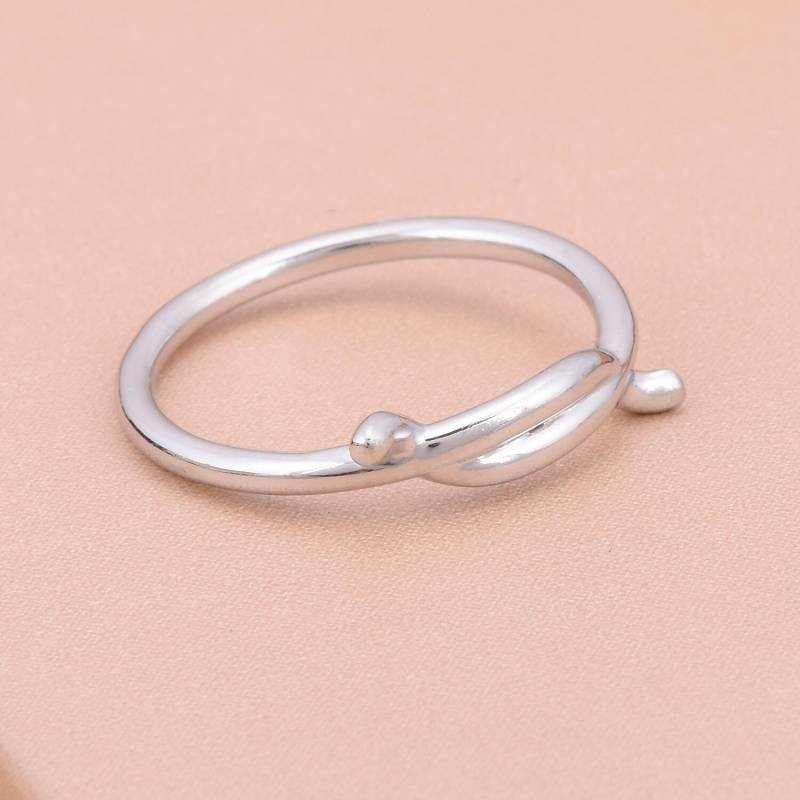 sterling Silber Knoten Ring, Zierliche Versprechen Elegantes Jeden Tag Schmuck Geschenk Für Sie, Einzigartige Handgefertigte Ring von buddhasilverdesign