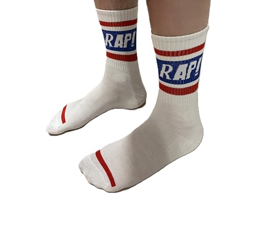 buddyboys Unisex Sportswear Crew Socks white RAP 10 Pairs = 20 Socks - Crew Socken (10 Pairs = 20 Socks) Tennissocken Sportsocken Gr. 39-42 von buddyboys