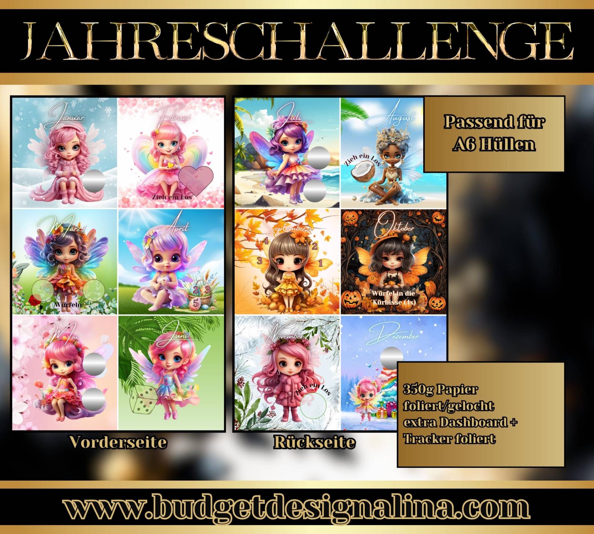 Mini Jahreschallenge Feen von budgetdesignalina