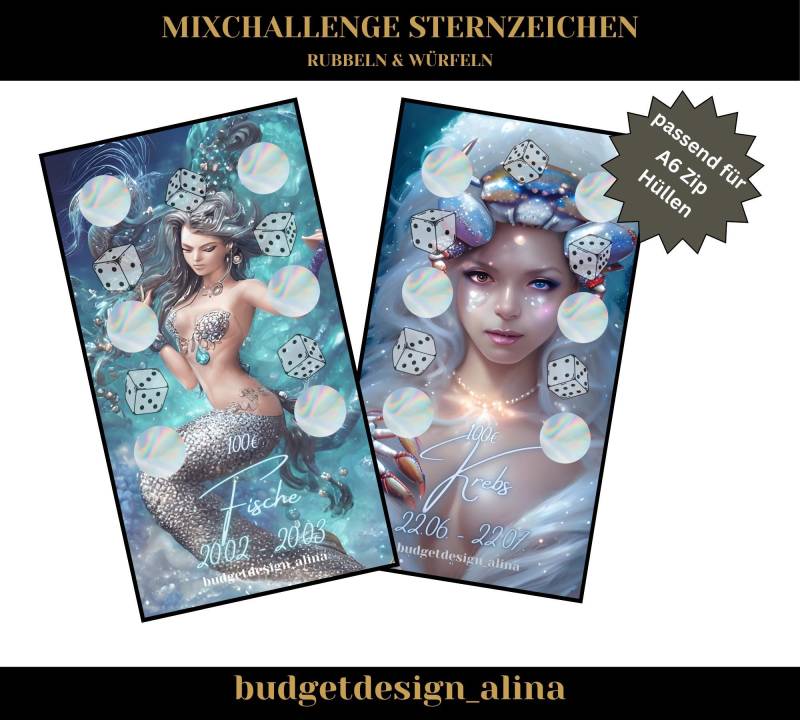 sternzeichen Mixchallenge von budgetdesignalina