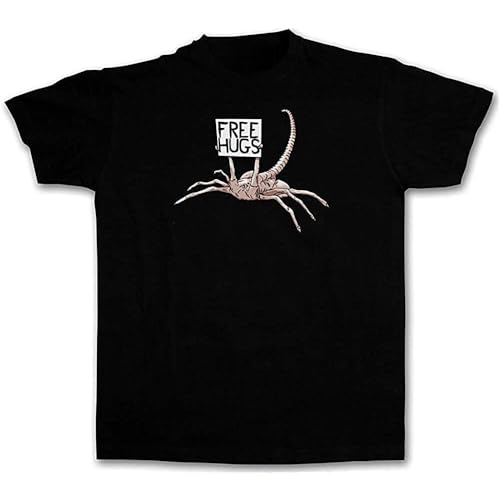 Free Hugs Hugger T-Shirt - Facehugger Prometheus Ripley Yutani Saga Weyland Fun Alien T-Shirt Black 3XL von budianDR3Ww5