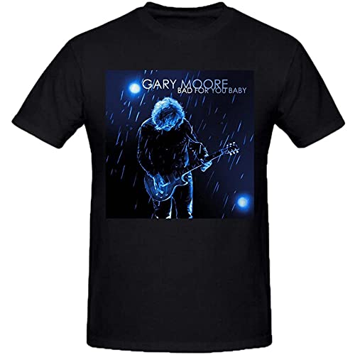 Gary Moore Bad for You Baby Men's Relaxed Fit Cotton Round Neck T-Shirt Black XXL von budianDR3Ww5