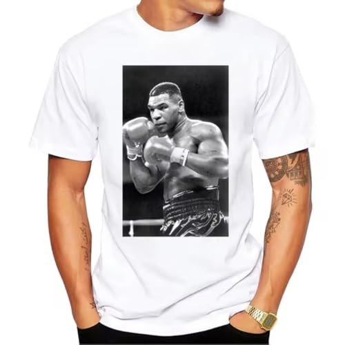 T Shirt for Men Summer Shirt Mike Tyson Boxing Retro Boxing T-Shirt Funny Retro Summer T-Shirts Gift Mens Clothing Ropa Hombre (3) White XXL von budianDR3Ww5
